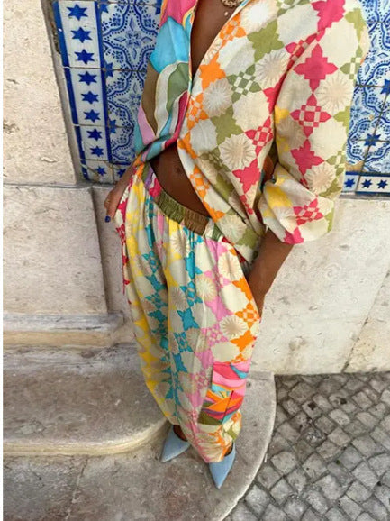 Kleurrijke Dames Kleding Set Voor De Zomer