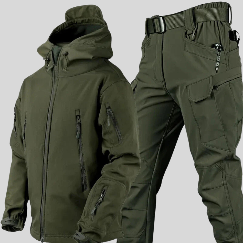 Water- en windbestendige outdoorset voor heren
