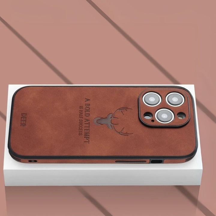 Luxe Hertenleren iPhone Hoes - Veltro