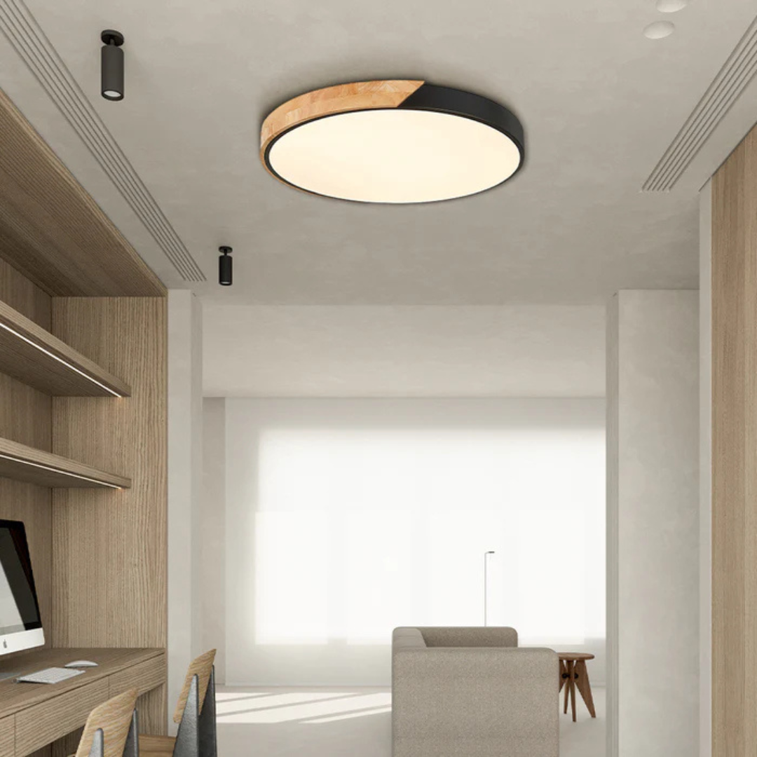 Delos Scandi houten plafondlamp | Natuurlijke LED-designlamp