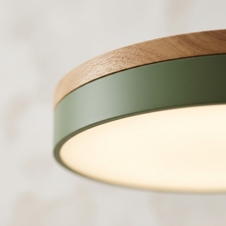 Ronde schijfplafondlamp – platte, vlak gemonteerde lamp