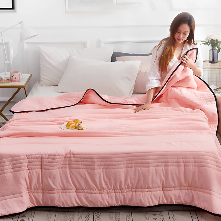 De Everchill Ice Cooling Blanket houdt je de hele nacht comfortabel en koel