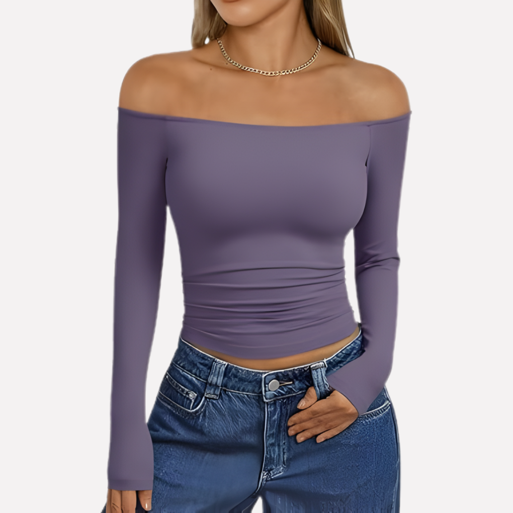 Vrouwen Off‑The‑Shoulder Lange Mouwen Top