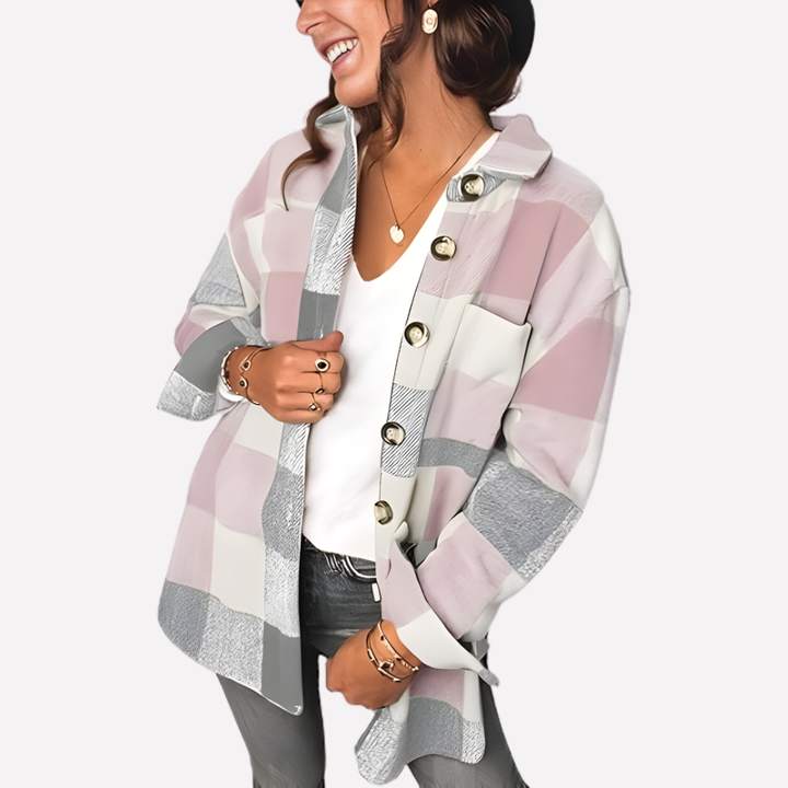 Vrouwen Plaid Shacket