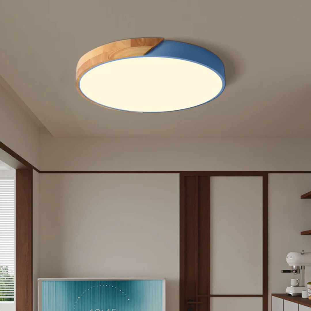 Delos Scandi houten plafondlamp | Natuurlijke LED-designlamp