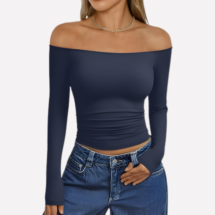 Vrouwen Off‑The‑Shoulder Lange Mouwen Top
