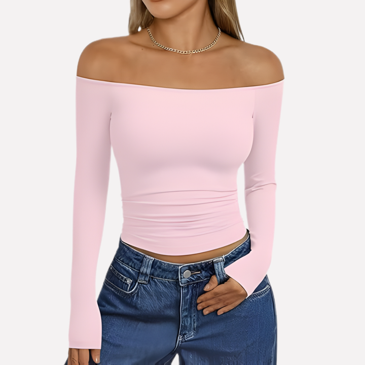 Vrouwen Off‑The‑Shoulder Lange Mouwen Top