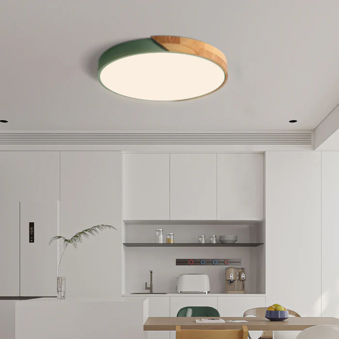Delos Scandi houten plafondlamp | Natuurlijke LED-designlamp