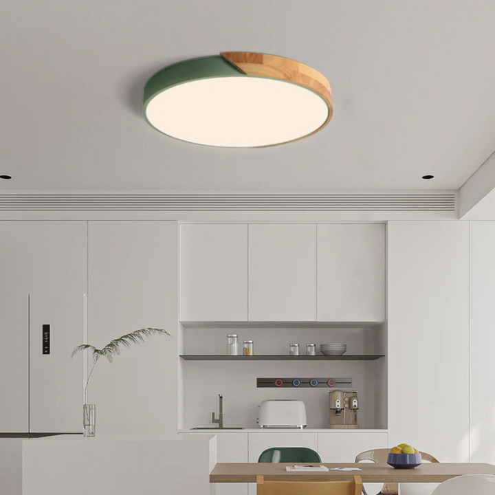 Delos Scandi houten plafondlamp | Natuurlijke LED-designlamp