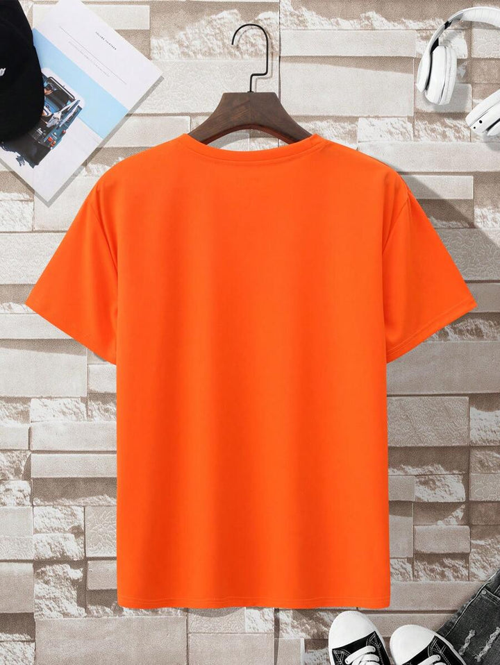 Heren T-shirt met Ronde Hals in Effen Kleur