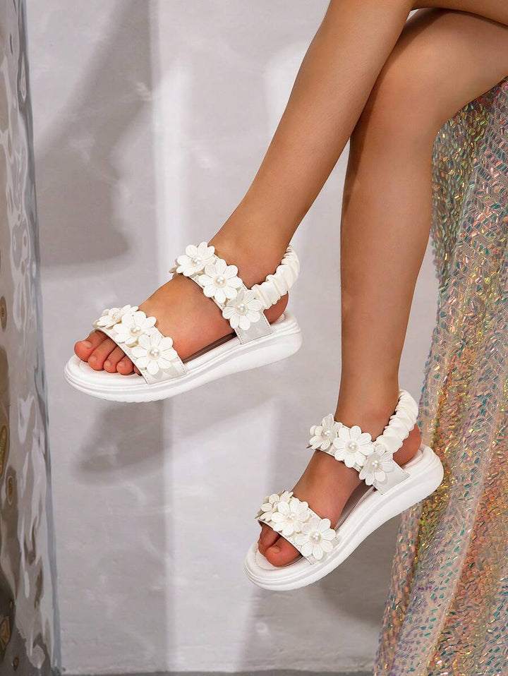 Meisjes Sandalen met Bloemendecor en Zachte Zool