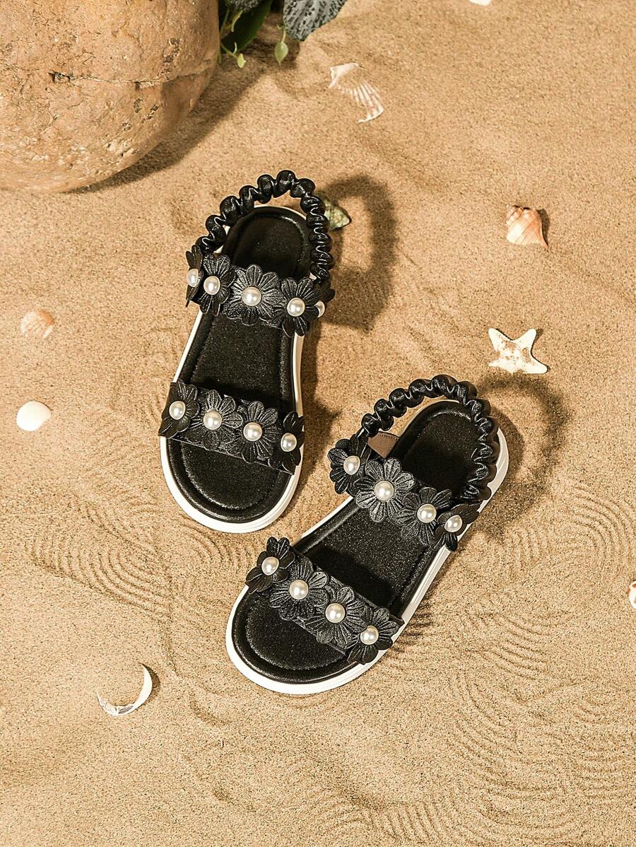 Meisjes Sandalen met Bloemendecor en Zachte Zool