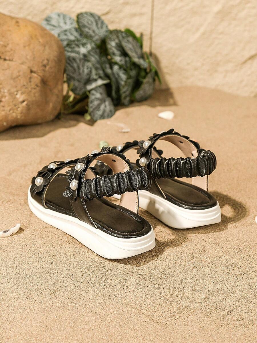 Meisjes Sandalen met Bloemendecor en Zachte Zool