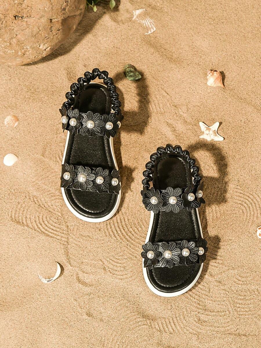 Meisjes Sandalen met Bloemendecor en Zachte Zool