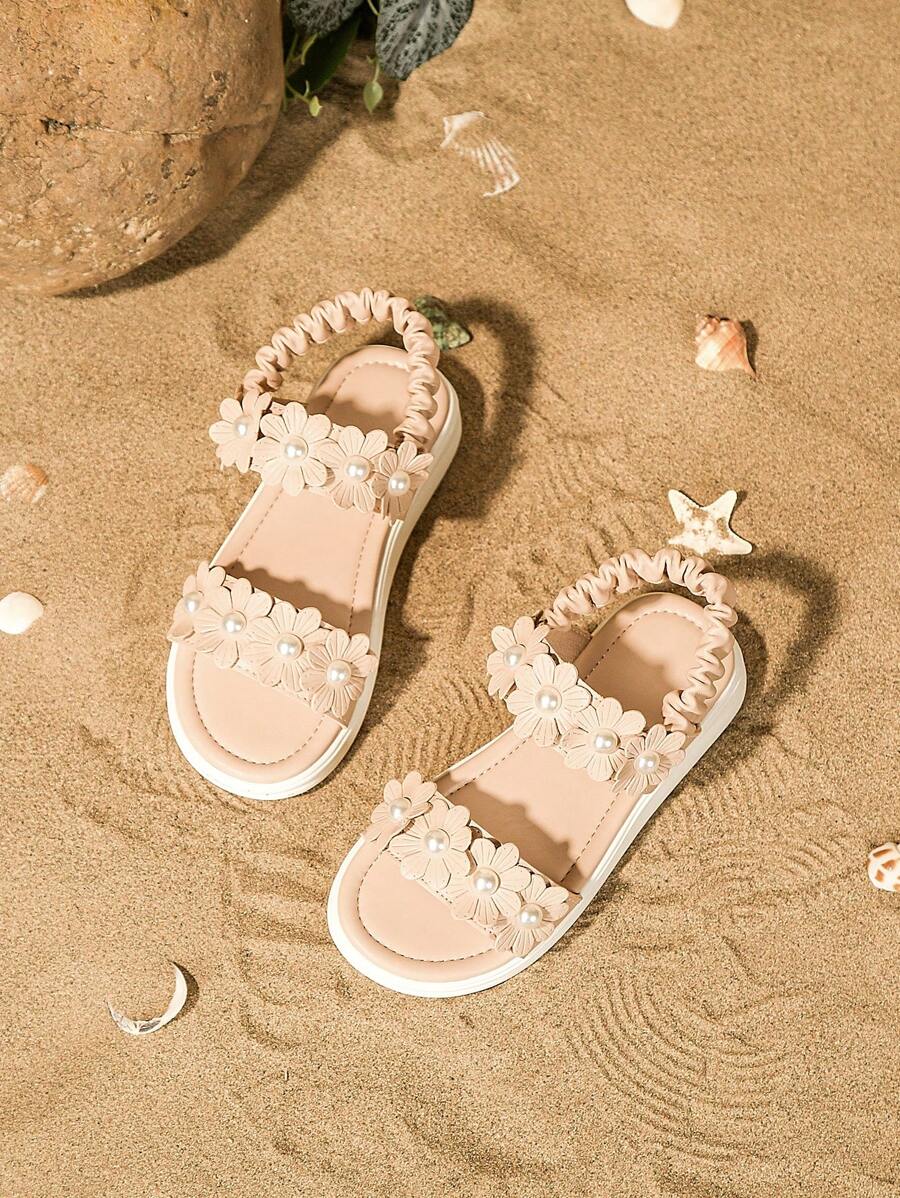 Meisjes Sandalen met Bloemendecor en Zachte Zool
