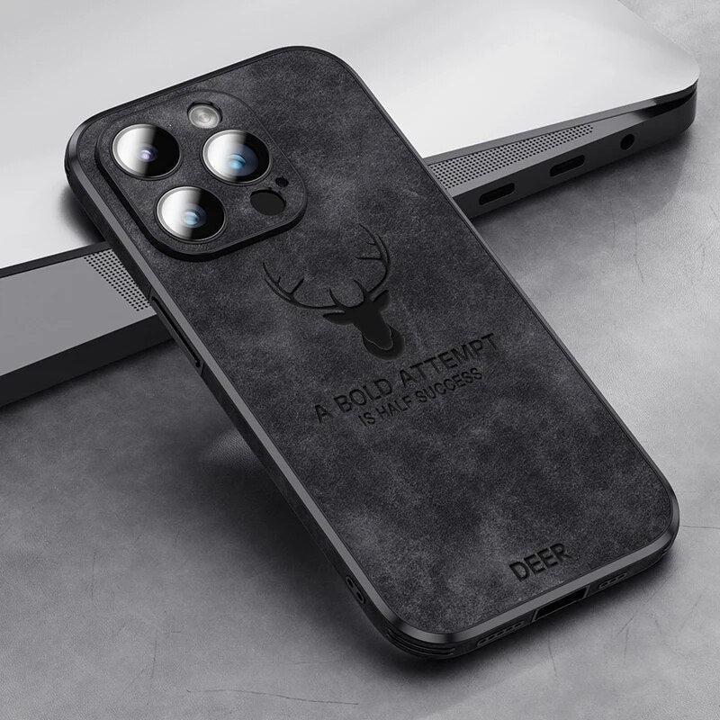 Luxe Hertenleren iPhone Hoes - Veltro