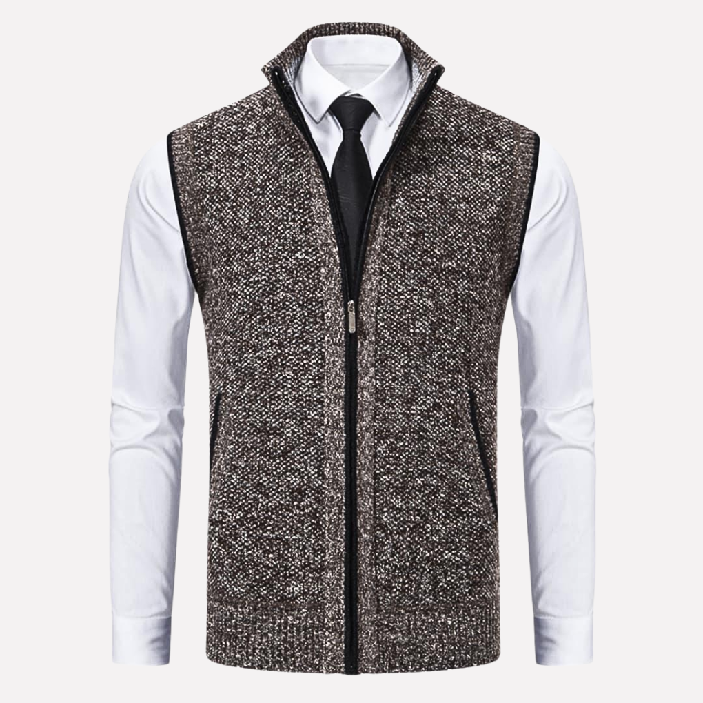 Heren Vest met Rits Voorkant