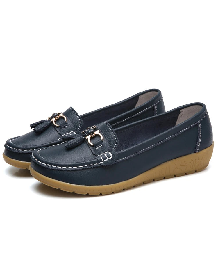 Leren Ballerina Flats met Cut-Out Design en Ultiem Draagcomfort