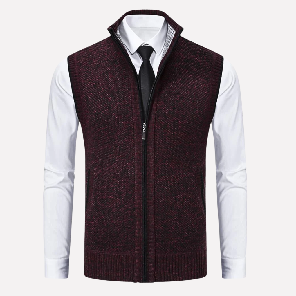 Heren Vest met Rits Voorkant