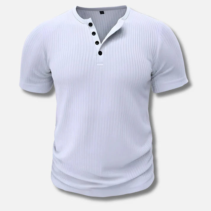 T-Shirt Voor Heren met knoopsluiting