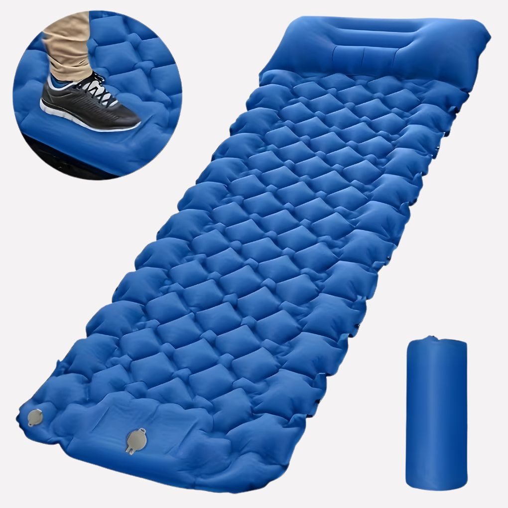 Opblaasbare Campingmat met Geïntegreerde Pomp en Kussen