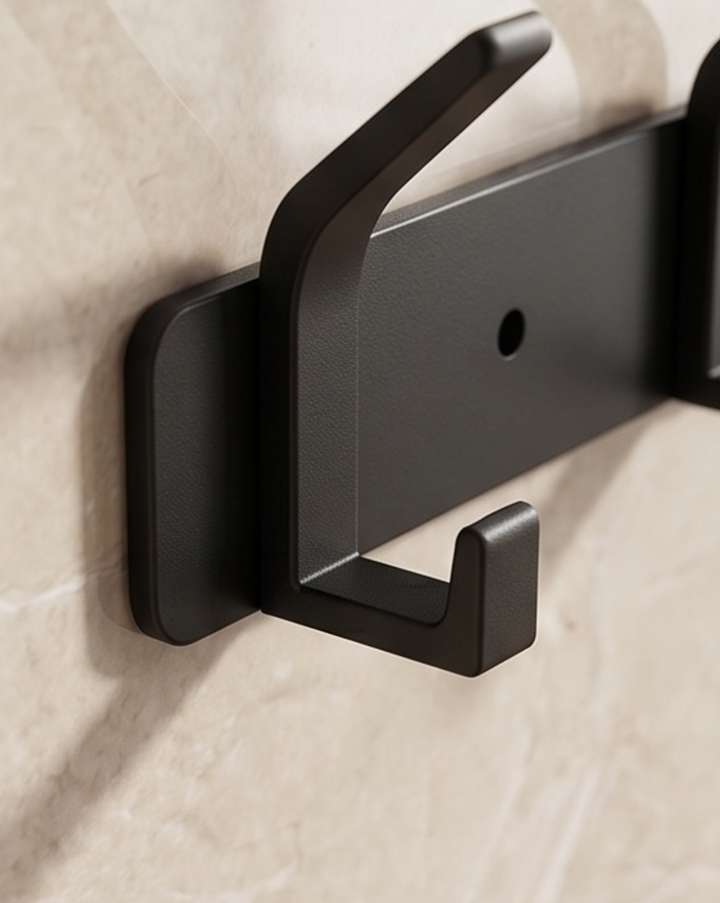 Aluminium wandhaken – 3, 4, 5 of 6 haken | Handdoekhouder voor de badkamer