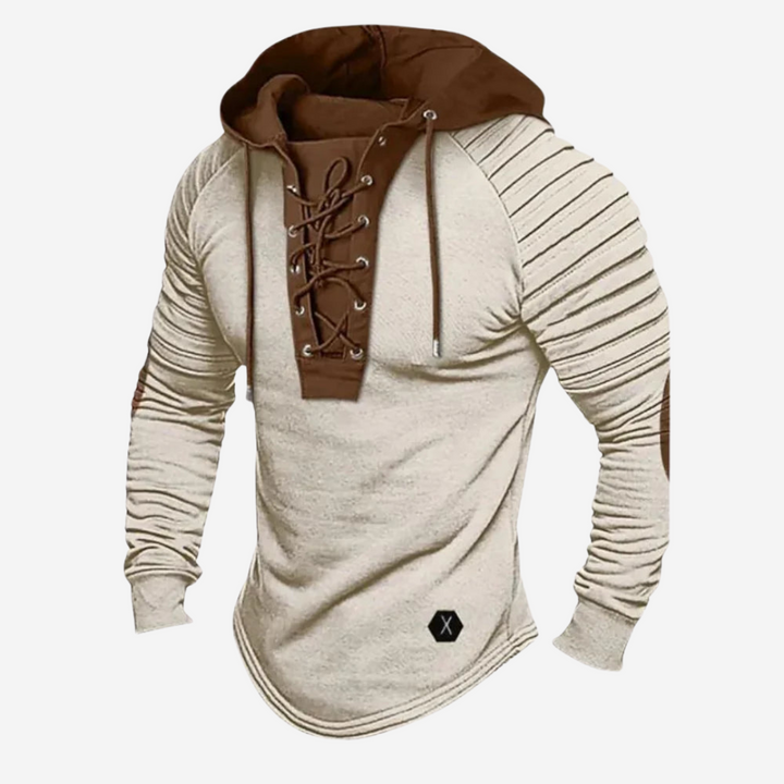 Mason – Sportieve Streetwear Hoodie met Vetersluiting