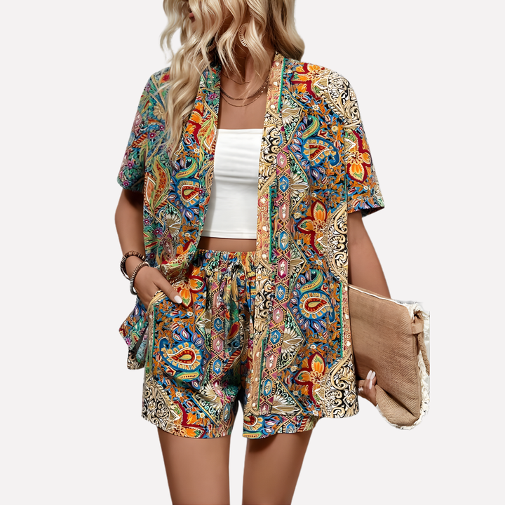 Dameskimono-top en -short