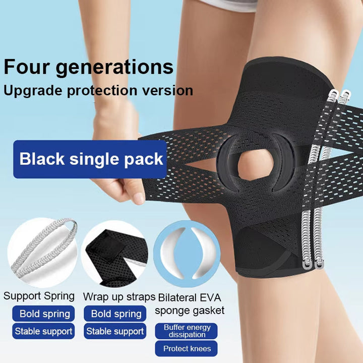 Kniebrace met instelbaar compressiesysteem