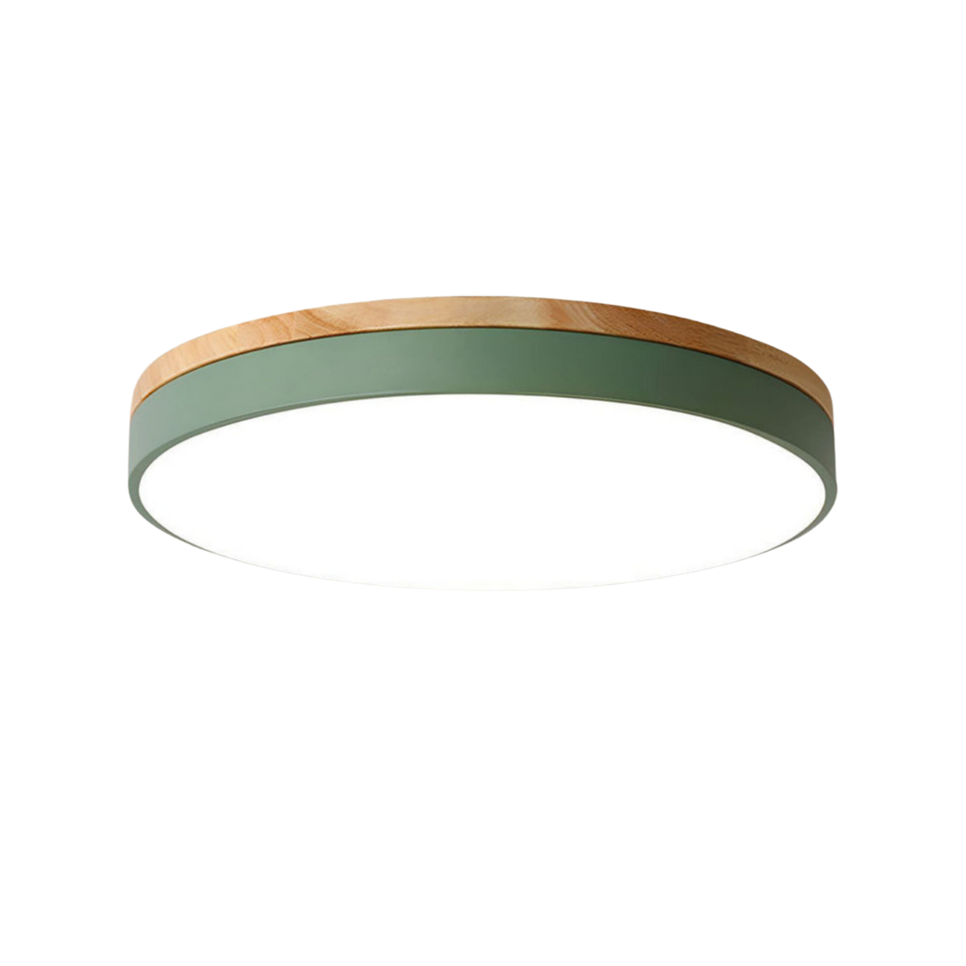 Ronde schijfplafondlamp – platte, vlak gemonteerde lamp