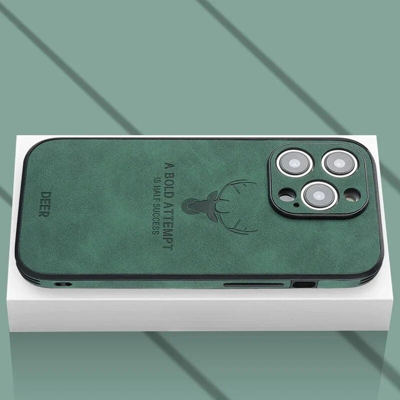 Luxe Hertenleren iPhone Hoes - Veltro