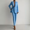 Set van een elegante blazer en een broek met hoge taille voor dames