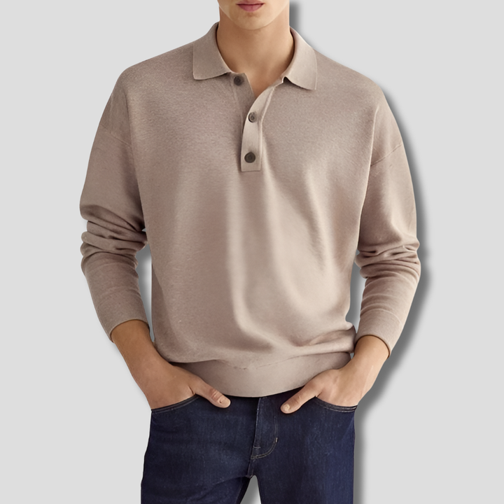 Heren katoenen poloshirt