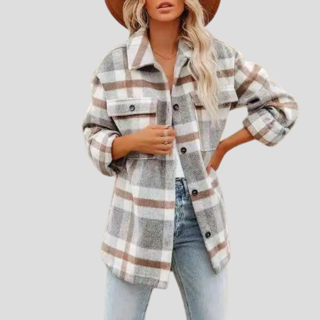 Geruite overshirt voor dames