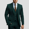 Elegant 3-delig beige slim fit herenpak
