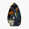 Unisex Hooded Zip Cardigan met Kattenprint Ontwerp