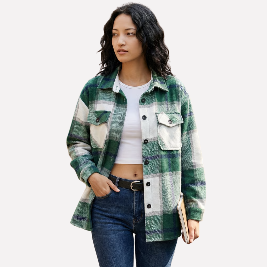 Vrouwen Plaid Shacket