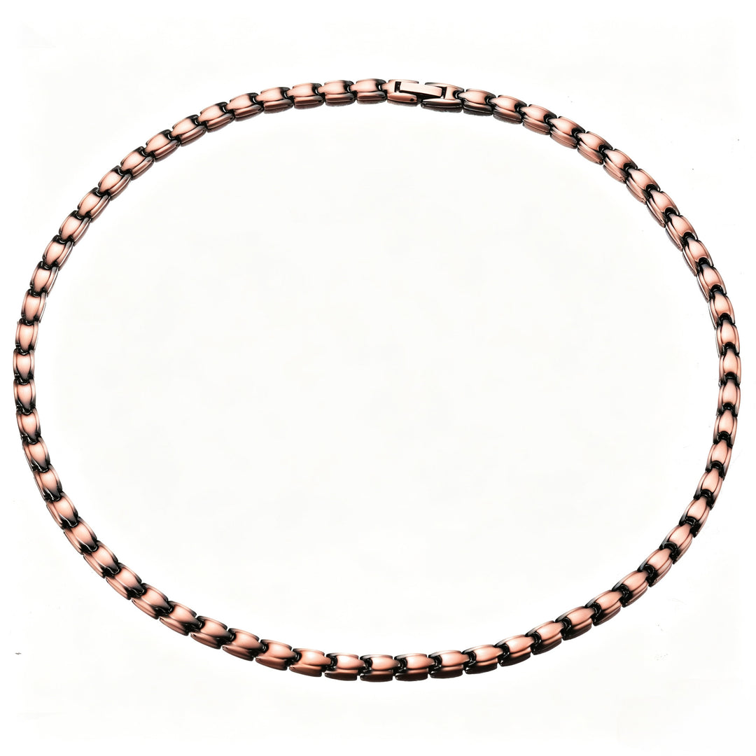 Unisex Red Copper Braided Necklace