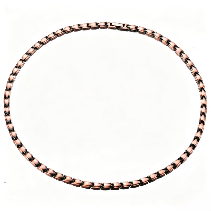 Unisex Red Copper Braided Necklace
