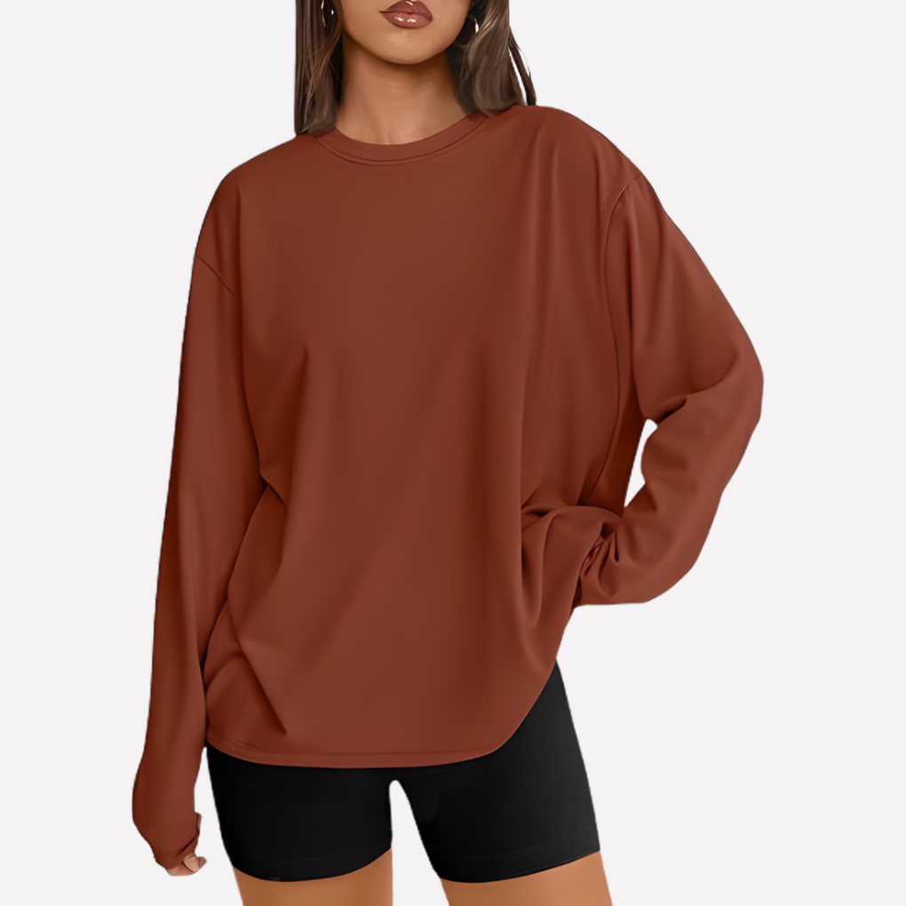 Vrouwen Oversized Lange Mouwen Shirt