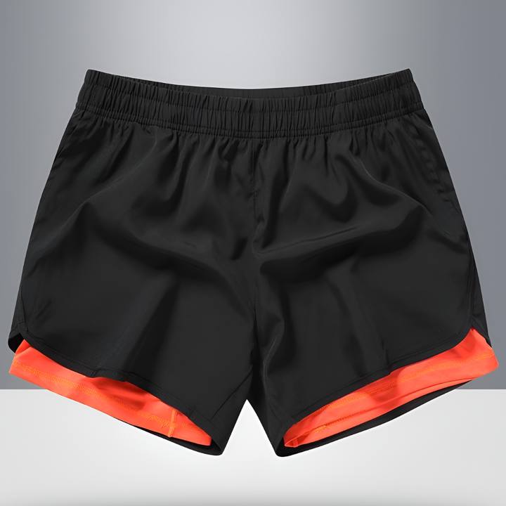 Sneldrogende hardloopshort voor heren met ritssluiting