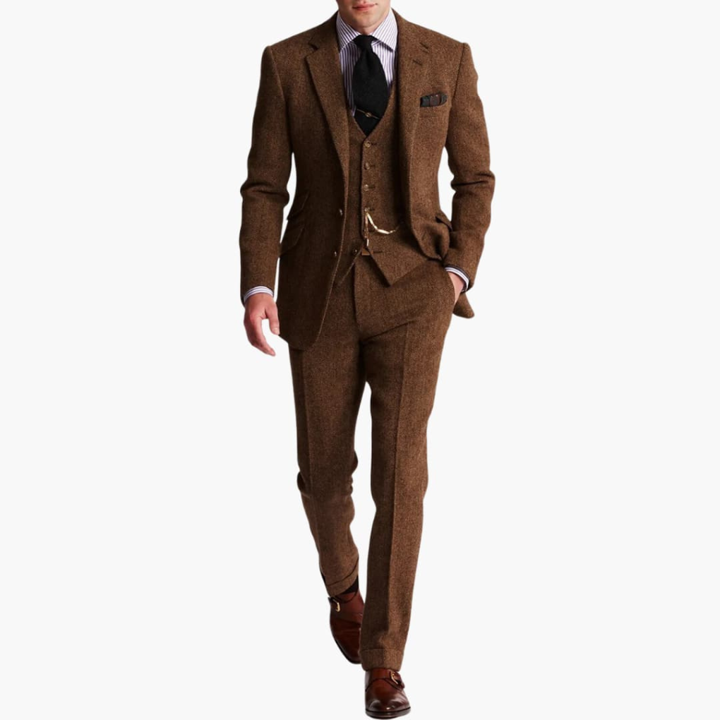 Heren Formele Pak Set met Jas en Vest
