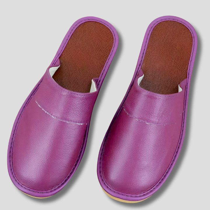 Heren leren pantoffels