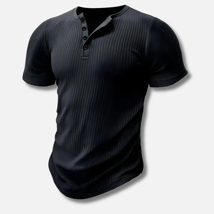 T-Shirt Voor Heren met knoopsluiting