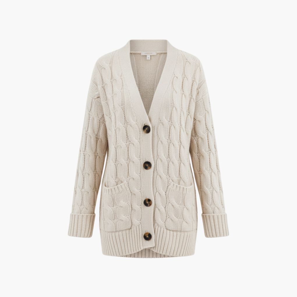 Dames Cardigan met Knopen en Zakken