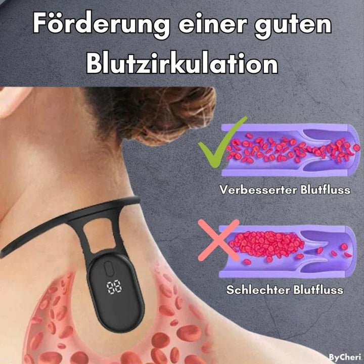 Ultrasoon lymfedrainage-massageapparaat voor de nek