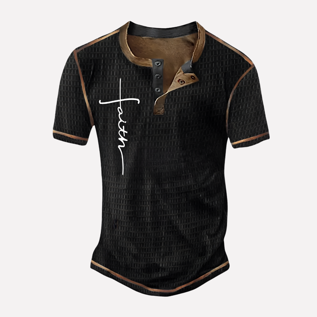 Heren Waffle Breisel Casual T-shirt