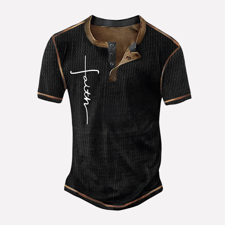 Heren Waffle Breisel Casual T-shirt