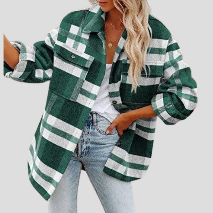 Geruite overshirt voor dames