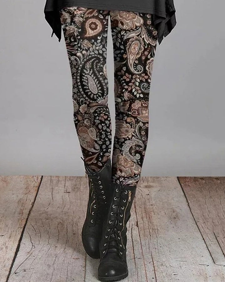 Bohemian retro legging met etnische prints – Ziva
